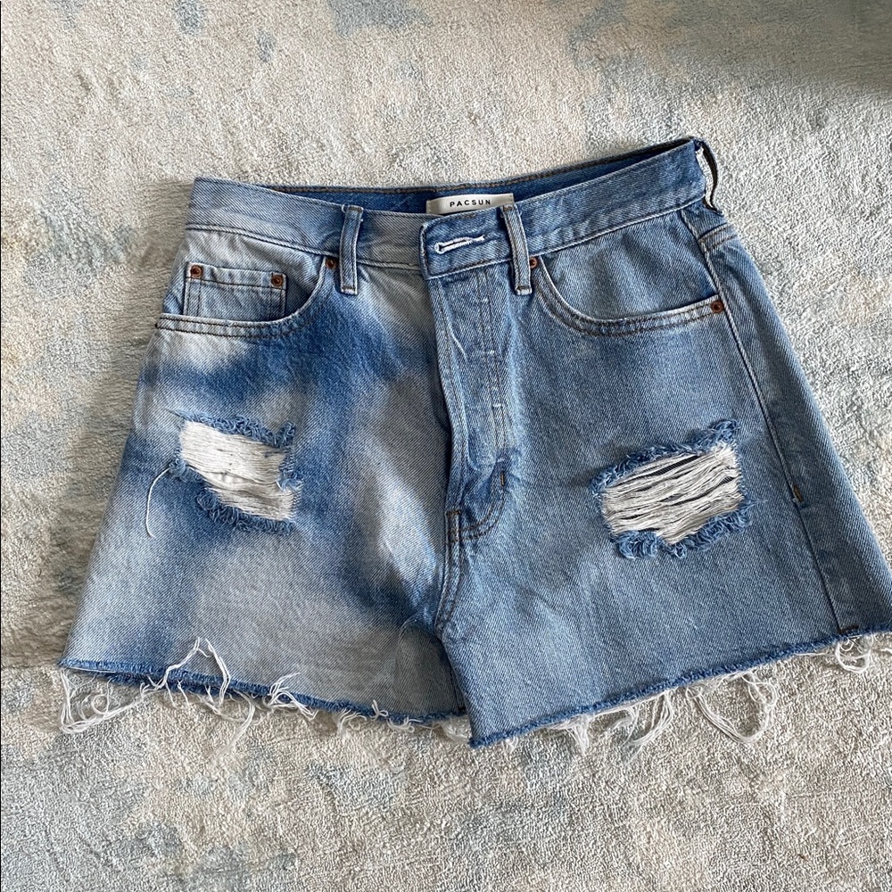 Pacsun Denim shorts / ultra high rise vintage shorts - Picture 2 of 5